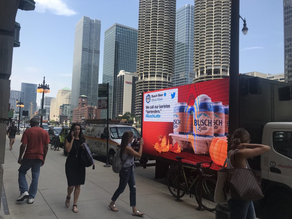 Business Marketing on mobile billboard, led screen rental, led truck billboard