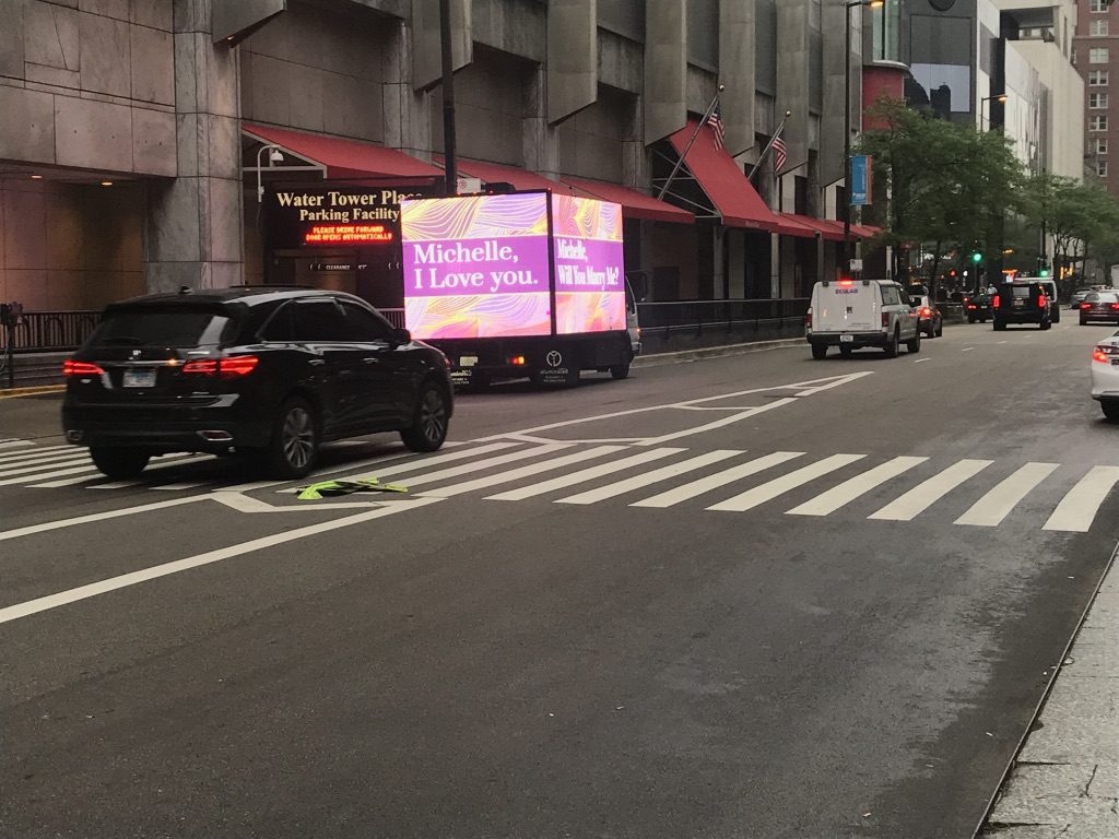 Cincinnati mobile billboard, led screen rental, led truck billboard advertising