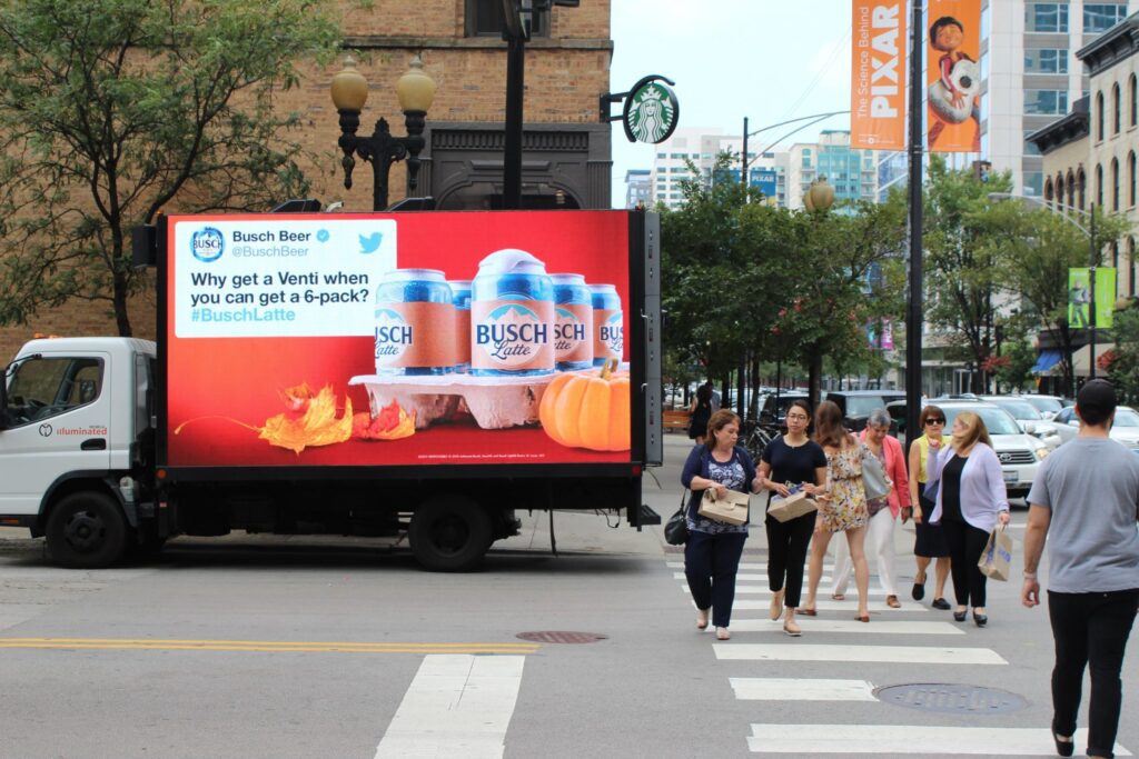 Mobile Billboard Trucks in Detroit, led screen rental, led truck billboard advertising