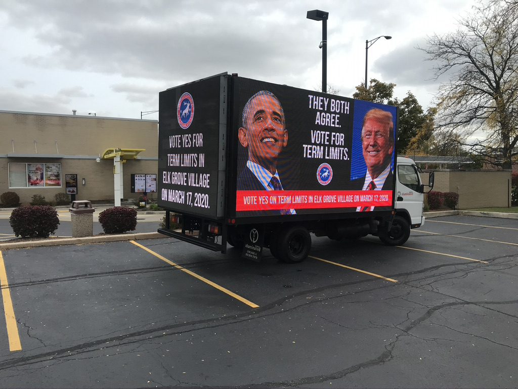 Political Campaigns mobile billboard, led screen rental, led truck billboard