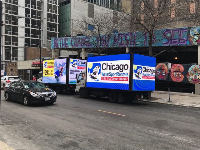 Taste of Chicago, mobile billboard, led screen rental, led truck billboard